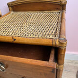 Wicker rattan chest of drawers