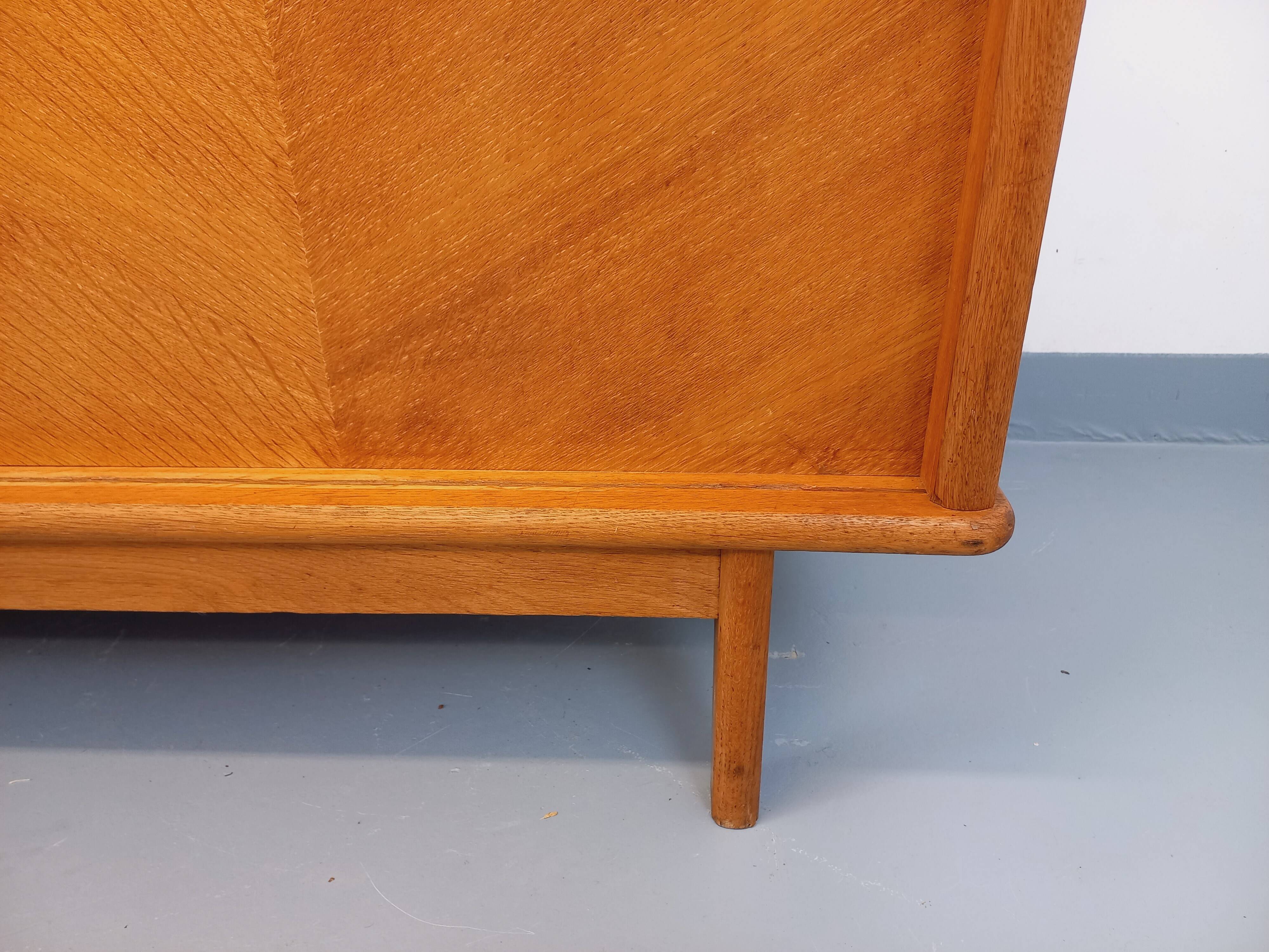 Vintage oak wardrobe from the 1960s.