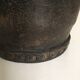 Brutalist studded leather wastepaper basket bucket 1920