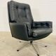 VINTAGE DANISH MID-CENTURY SVEND SKIPPER SWIVEL CHAIR IN BLACK LEATHER