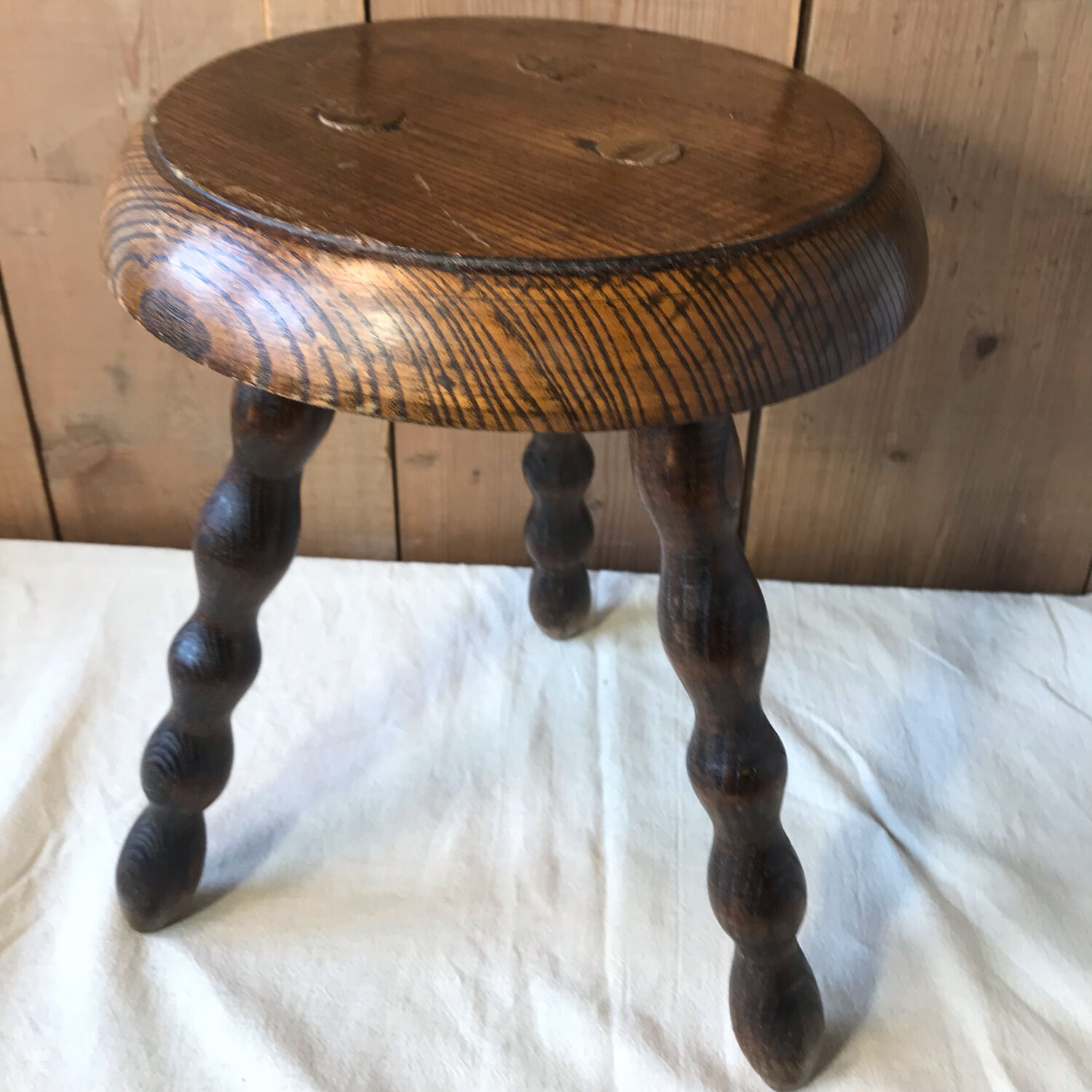 1970 vintage chestnut stool