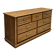 Oak wood dresser with 7 drawers by Florida Furniture Industries / 1980s /
