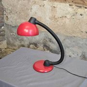 Red designer desk lamp for Hustadt, by Klaus Hempel. 1970s