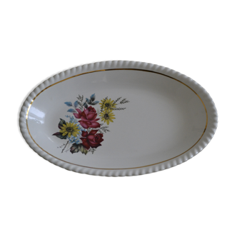 Flower dish with golden border