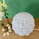 Vintage Art Deco globe table lamp in white Clichy glass