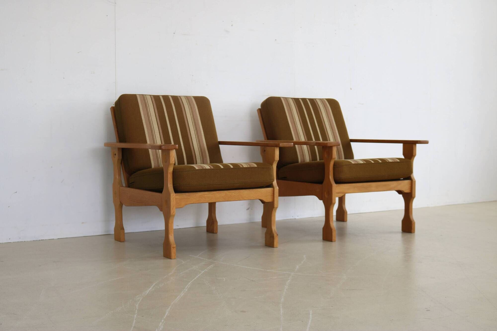 Sofa danois en chêne vintage, années 50