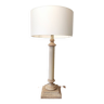 Empire style column lamp in travertine