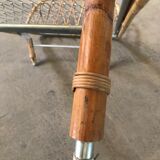 Foldable rattan basket bed