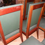 Set of 12 high quality mahogany and skai chairs 1940-1950