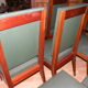 Set of 12 high quality mahogany and skai chairs 1940-1950