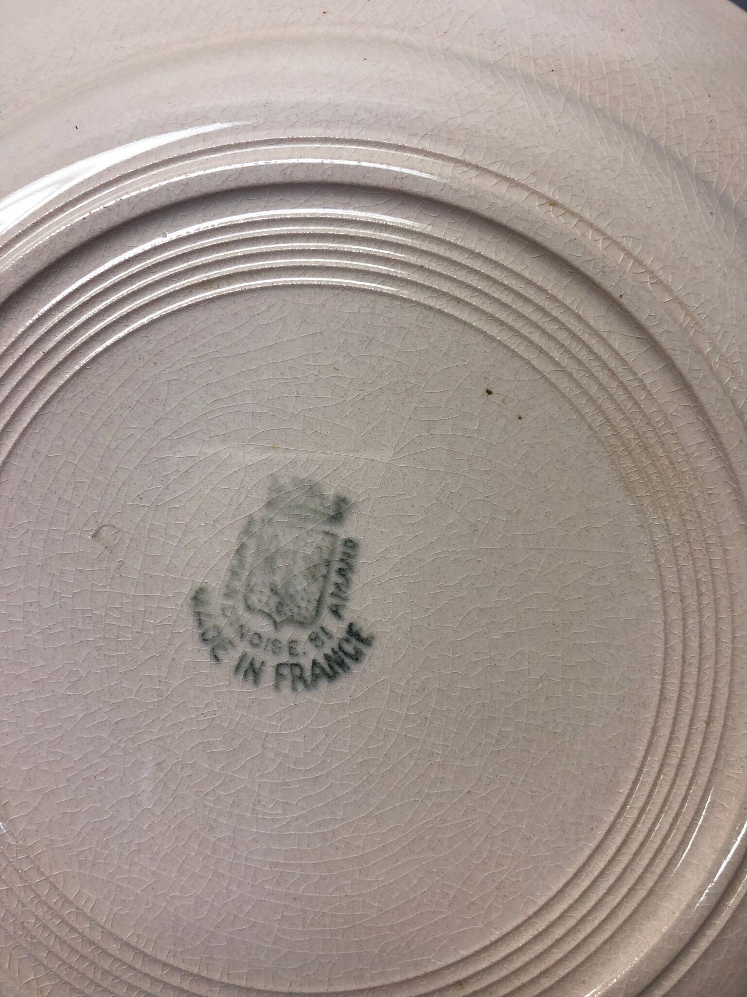 Set of 6 plates old St Amand