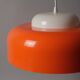 Fagerhults Belysning Pendant Lamp, Orange & White Acrylic, 1960s Space Age Design, Sweden
