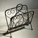 Wrought iron magazine rack "Hermine"