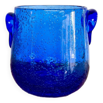 Seau à glace en verre bullé