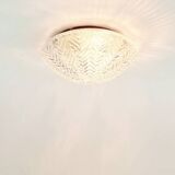 Geometric Transparent Glass Ceiling Light/Flush Mount From Limburg, Germany, 1970s