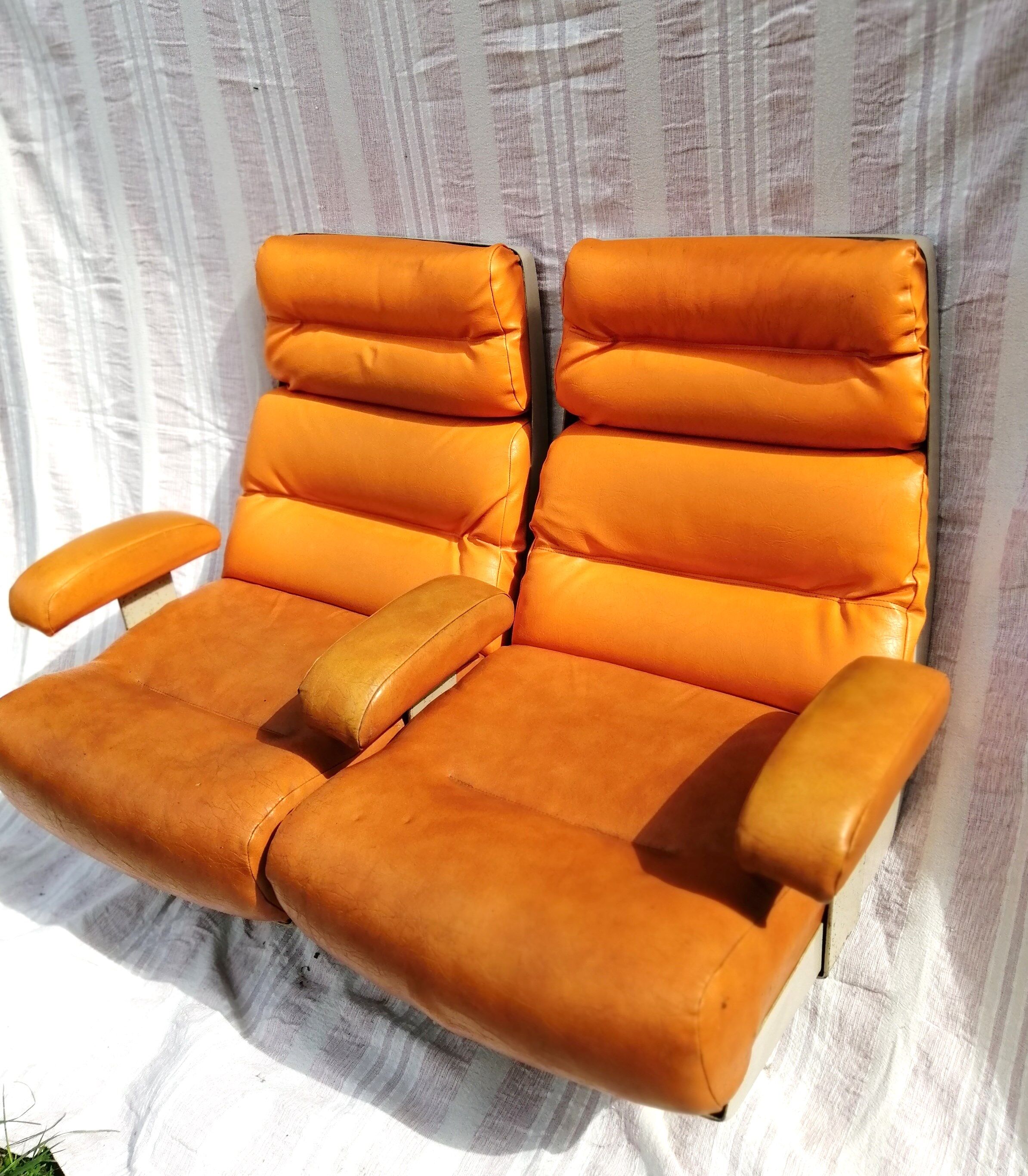 Vintage 1970s cinema chairs