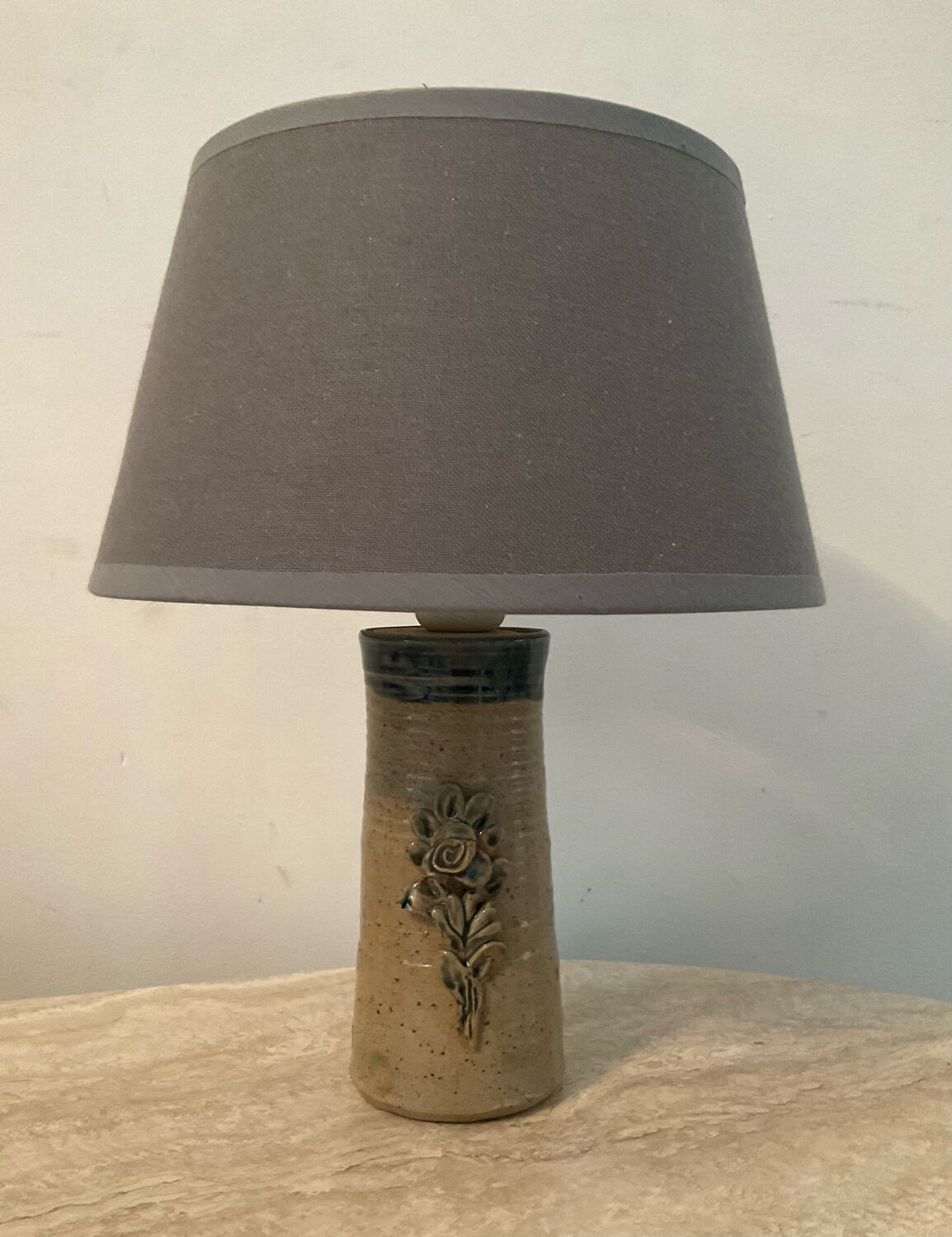 Vintage stoneware lamp from the 60s-70s