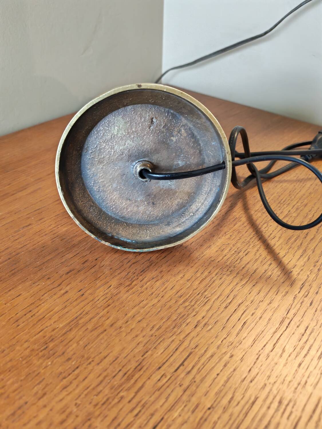 Adnet Art Deco style lamp, glass and brass