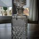 Vintage diamond-faceted glass whisky decanter