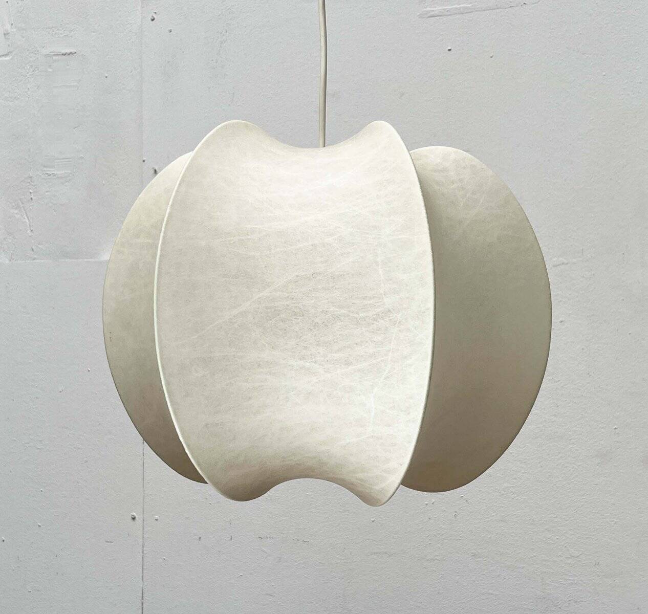 Modern mid-century Cocoon pendant lamp by Friedel Wauer for Goldkant Leuchten, Germany, 1960s.