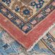 Tapis persan vintage en laine noué main, rouge, motifs floraux, 291x384 cm