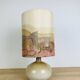 Vintage stoneware ball lamp, ceramic from the 70s