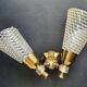 Pair of double light wall sconces from the 1960s.