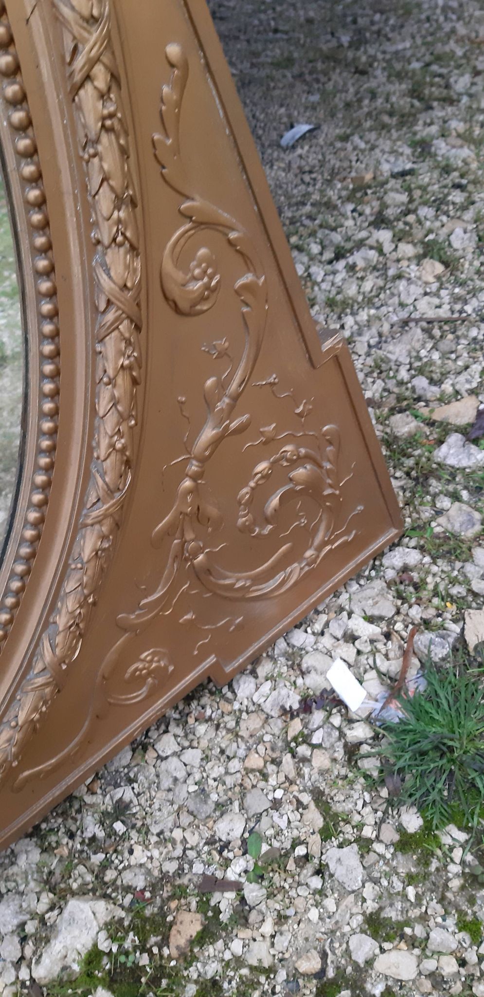 Miroir bois et stuc doré 19 éme