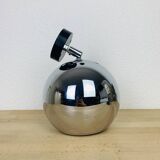 Erco chrome eyeball spotlight ceiling light, 70s