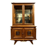 magnificent Art Deco period bookcase in light walnut circa 1930-1940