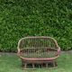 Banquette en rotin deux places, vintage