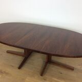 Table à manger à rallonge en bois de rose du milieu du siècle par John Mortensen