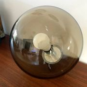 Vintage smoked glass pendant light from the 70s