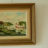 Boat in the harbour by Carl Christiansson