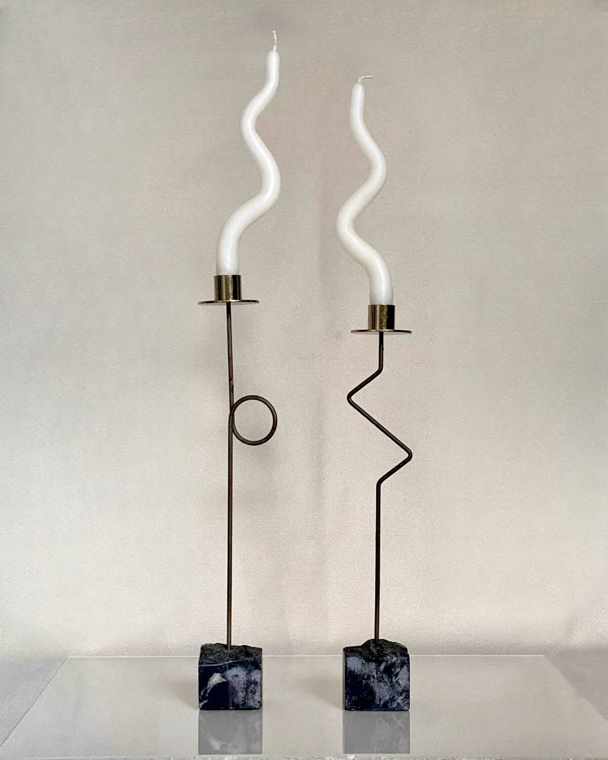 Set of 2 vintage candlesticks by Ehlen Johansson