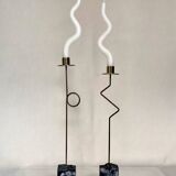 Set of 2 vintage candlesticks by Ehlen Johansson