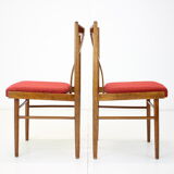 Ensemble de quatre chaises de salle à manger des années 1970, Tchécoslovaquie