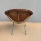 Ensemble vintage en rotin – 2 fauteuils & table basse – Années 60