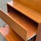 Vintage 1950s smoked glass secretary cabinet