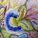 Vintage Portuguese vase in glazed terracotta with hand-painted floral decoration.