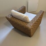 Wicky armchair in woven rope by Didier Gomez for Ligne Roset