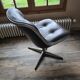 Charles Pollock Knoll Brown Leather Office Chair - Without Armrests