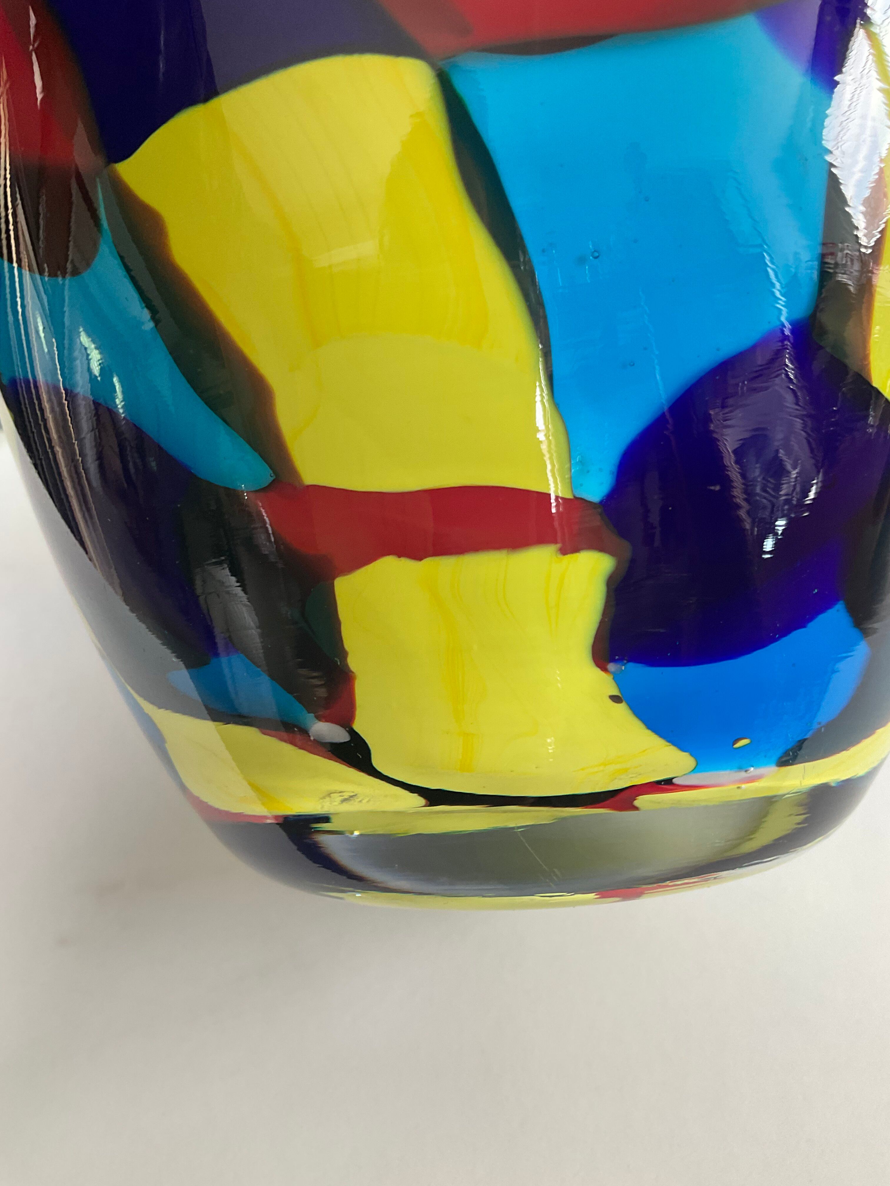 Duo de vases vintage en pâte de verre Murano