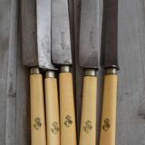 Set of 6 knives with monograms