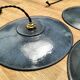 3 suspensions tôle émaillée bleu
