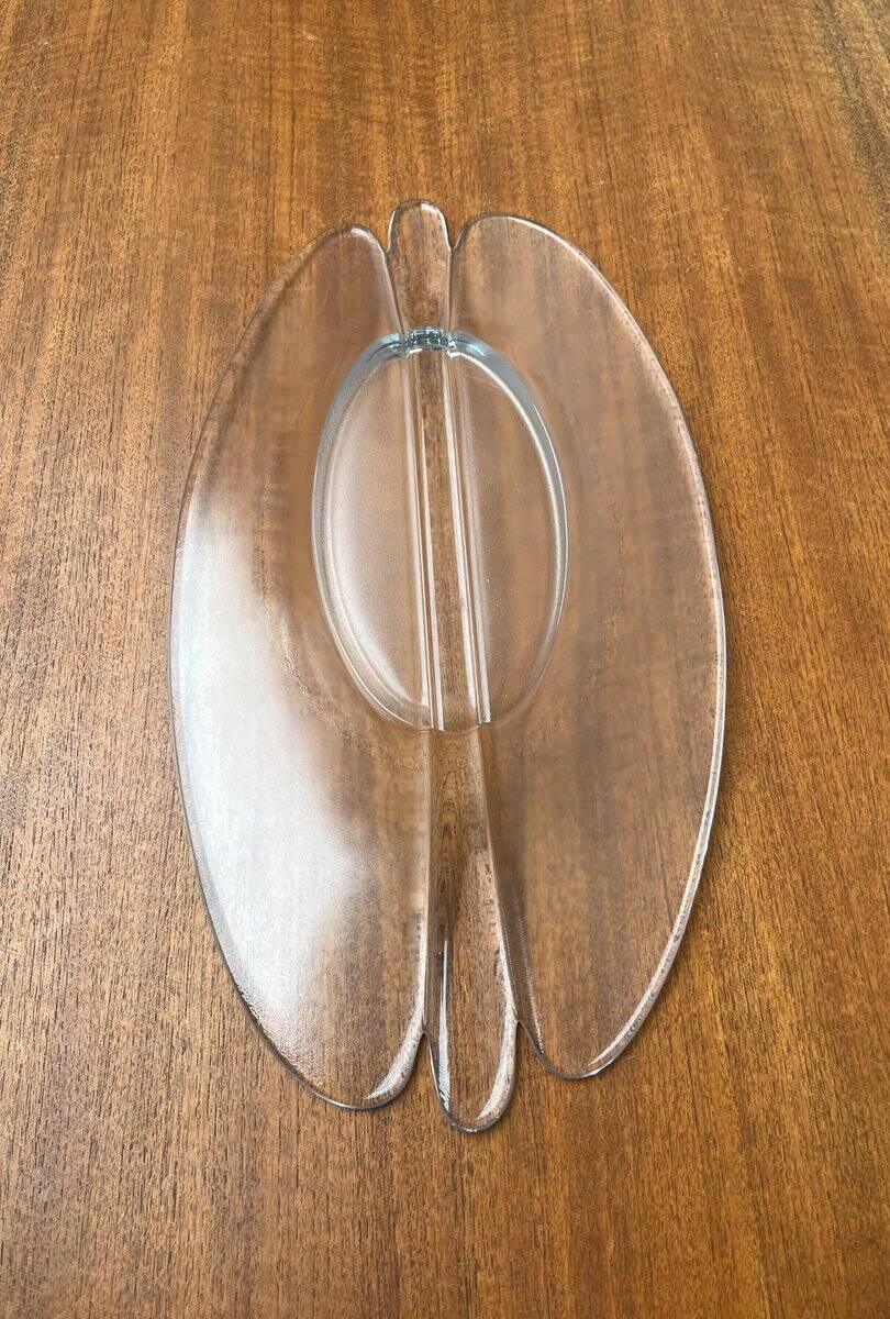 Vintage glass bowl from Holmegaard, 1970s.