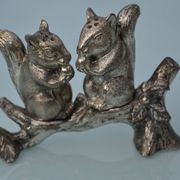 Silver-plated salt and pepper shakers "squirrel"