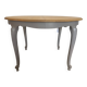 Round regency table revamped taupe extension