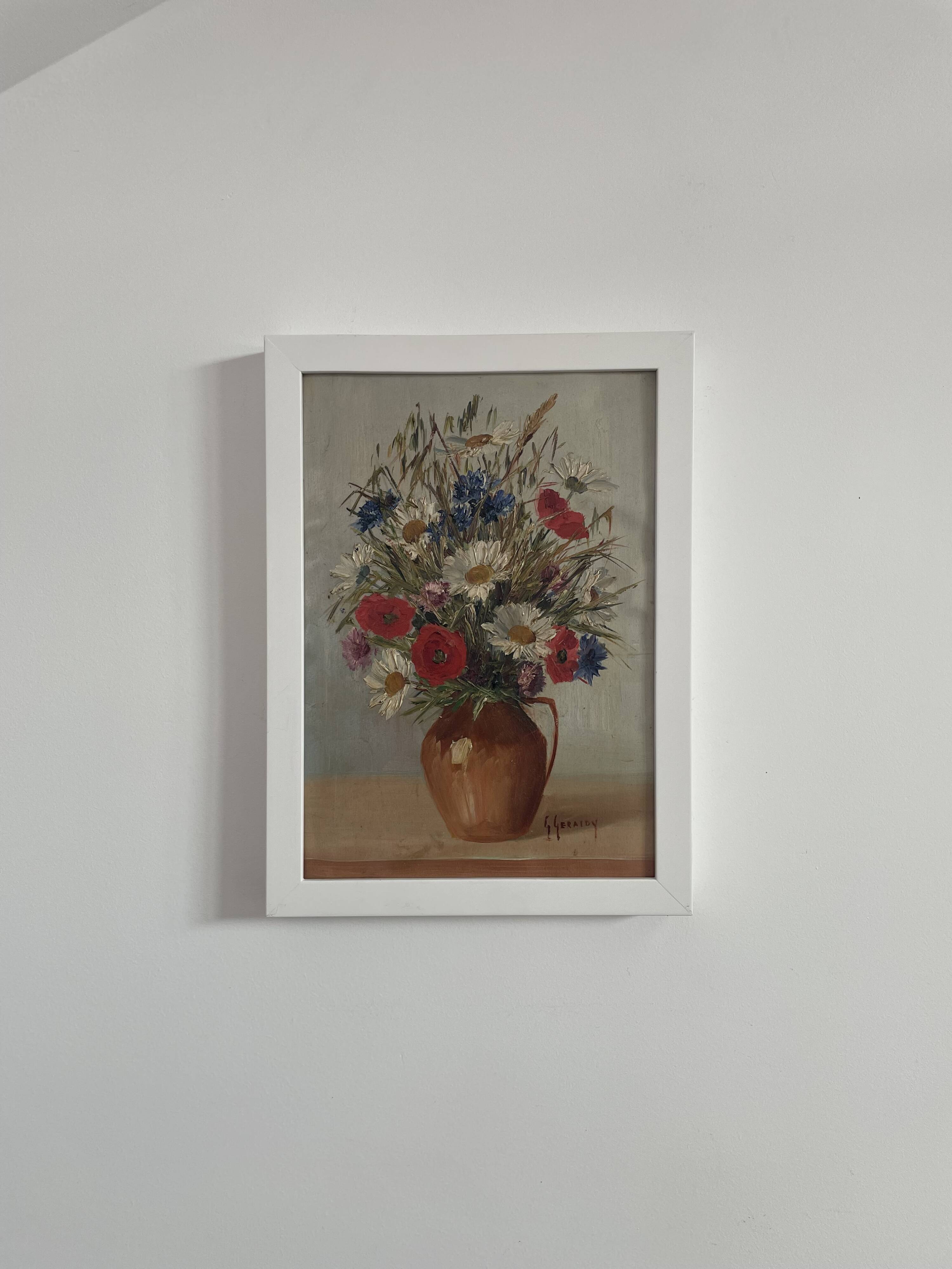 Oil painting - Still life with bouquet - signed