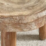 Vintage Solid Wood Tripod Stool